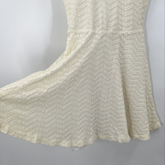 Urban Outfitters "Sparkle & Fade" Fit & Flare Minidress - Medium, Cream - Picture 2 of 3